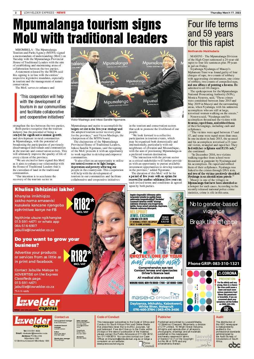 Lowvelder Express 17 March 2022 page 2