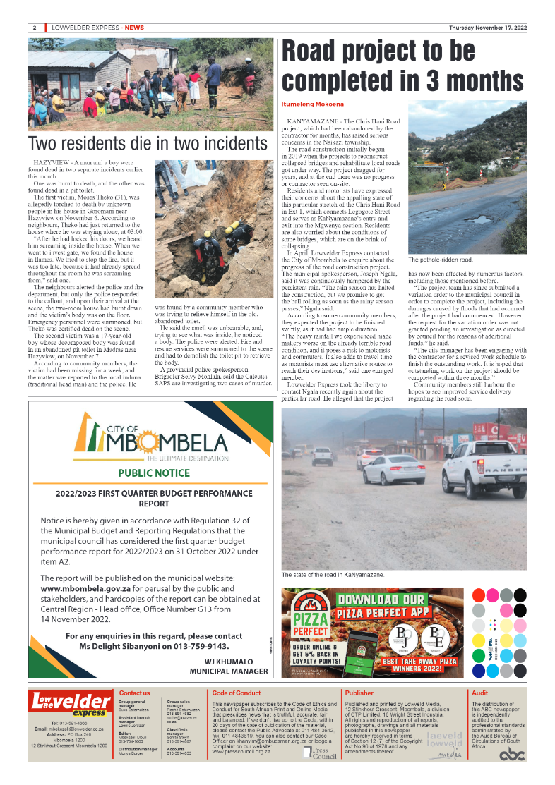 Lowvelder Express 17 November 2022 page 2