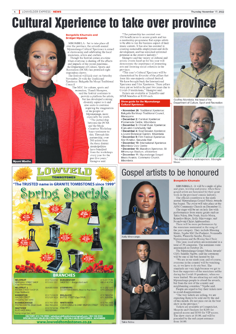 Lowvelder Express 17 November 2022 page 4