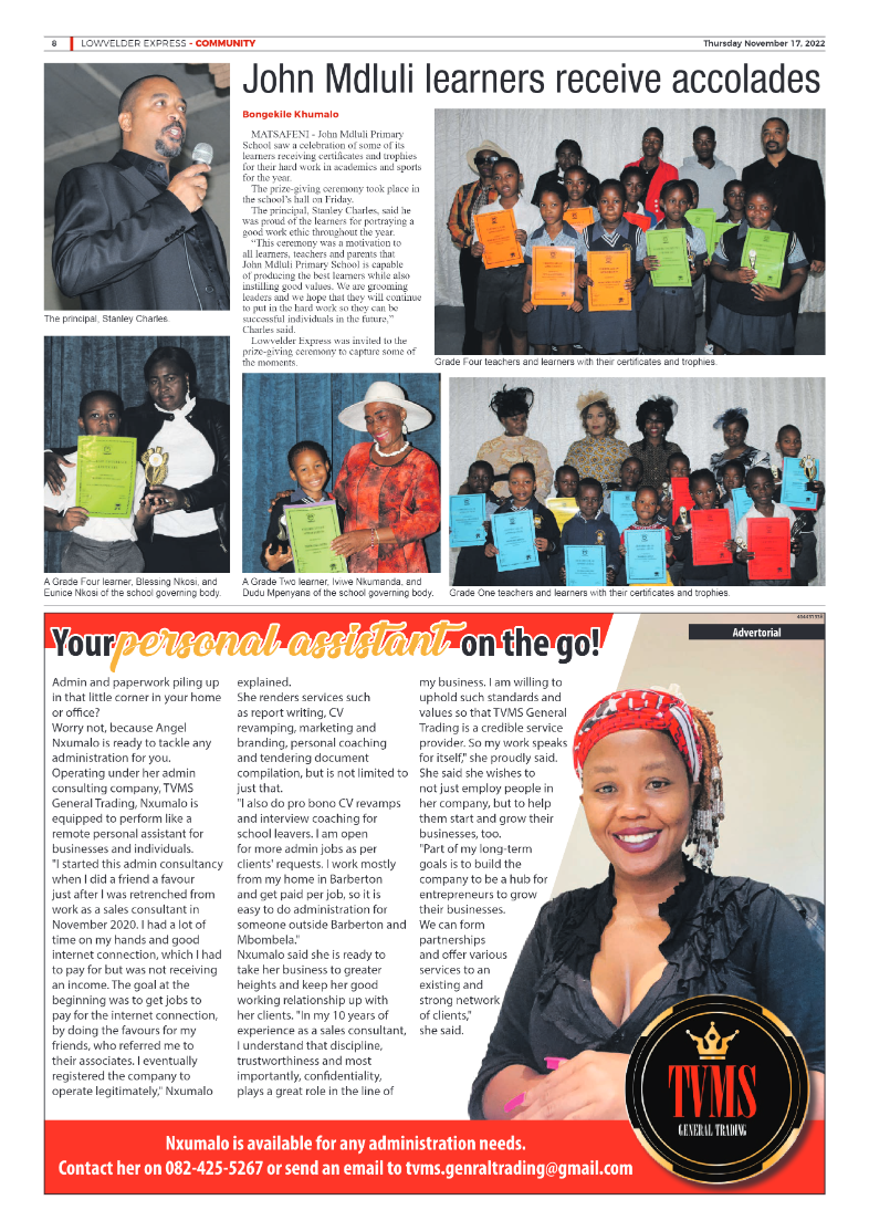 Lowvelder Express 17 November 2022 page 8
