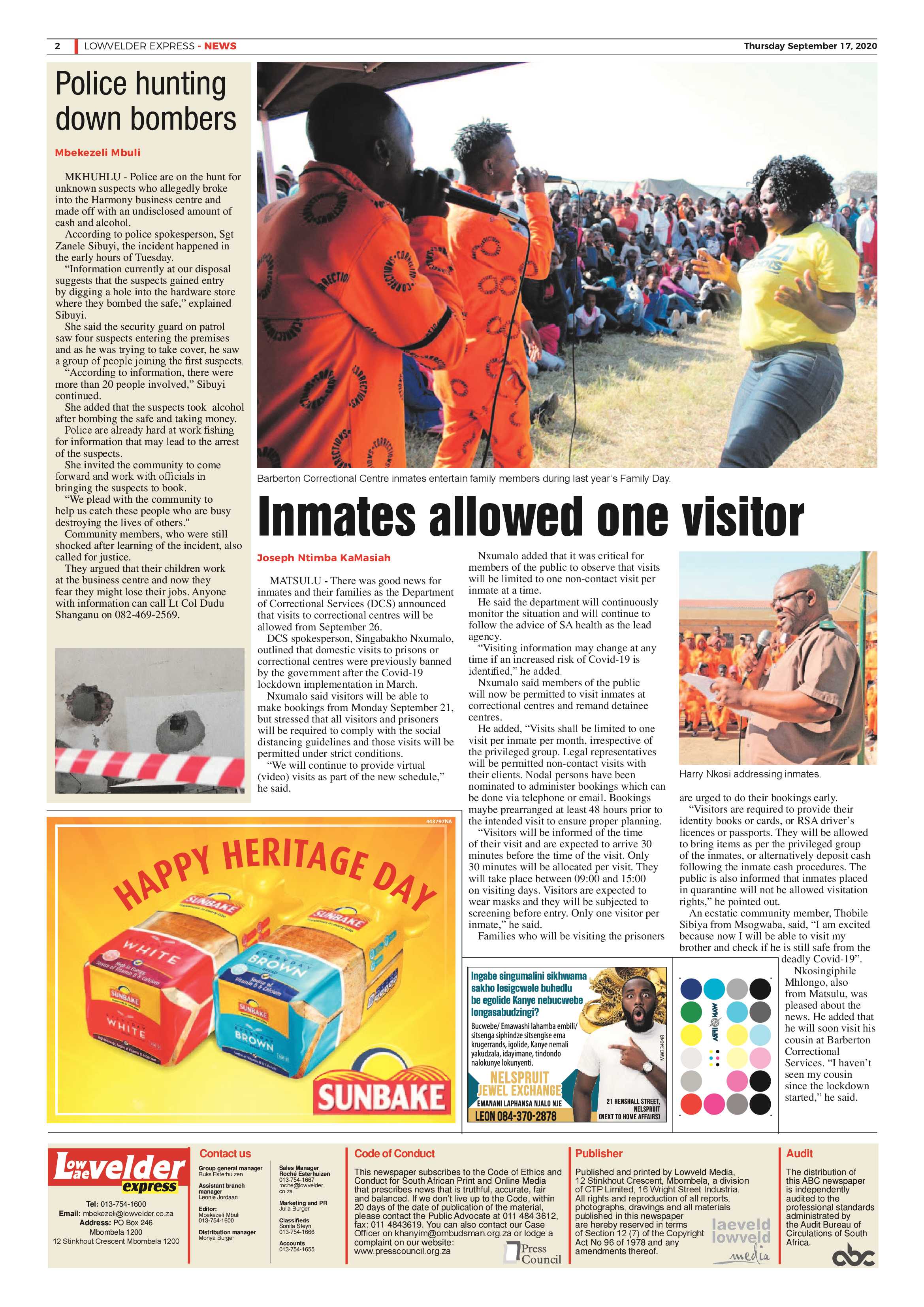 Lowvelder Express 17 September 2020 page 2