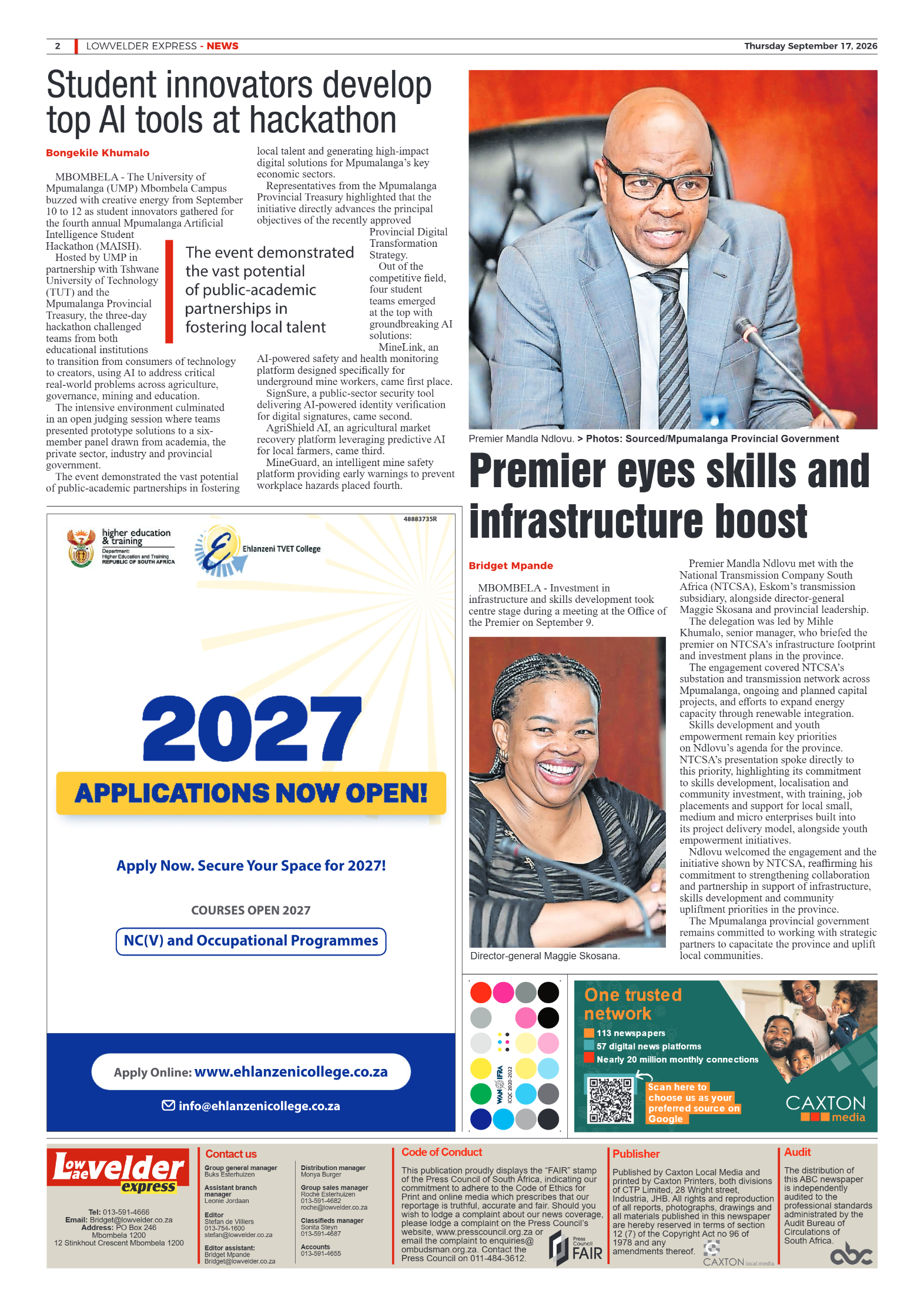 Lowvelder Express 17 September 2026 page 2