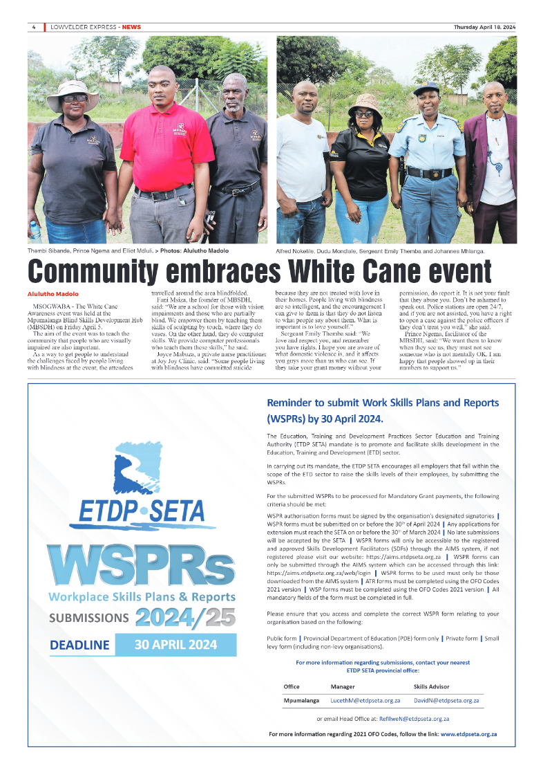 Lowvelder Express 18 April 2024 page 4