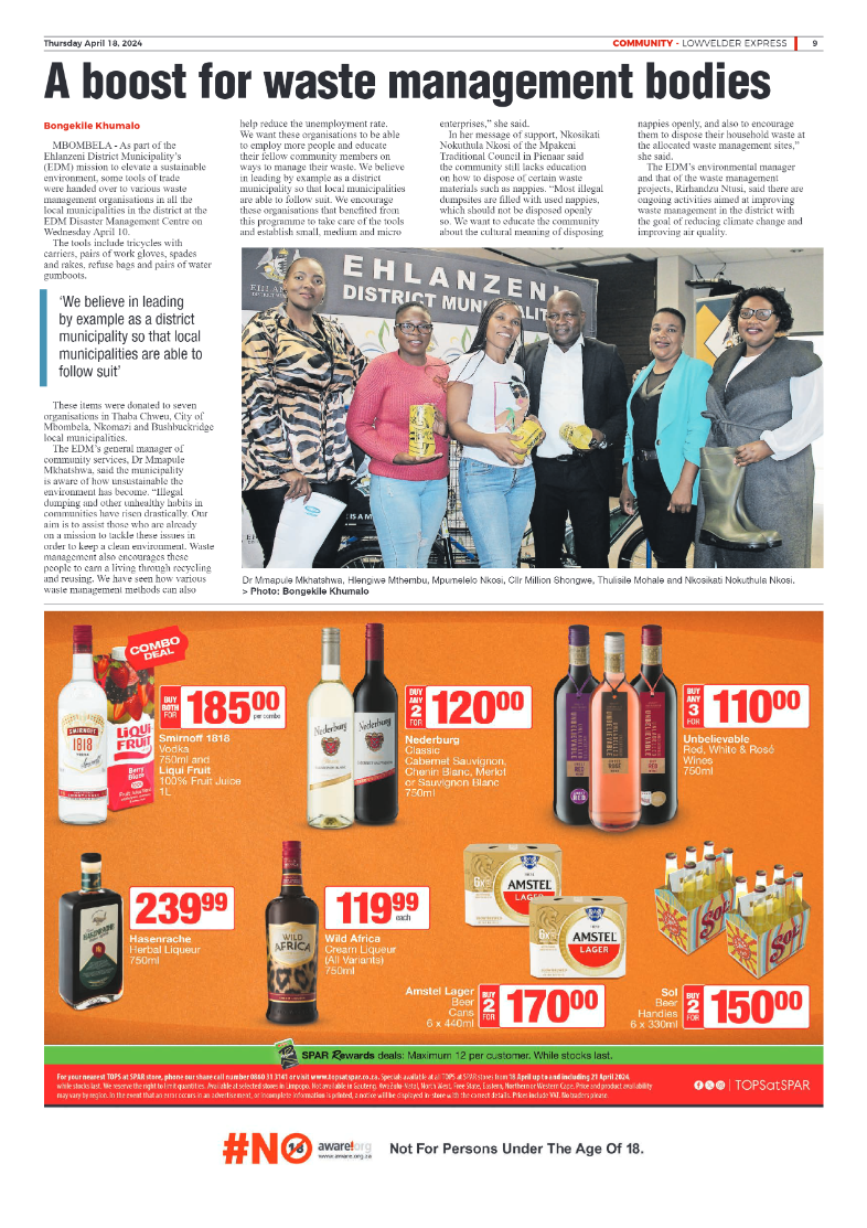 Lowvelder Express 18 April 2024 page 9