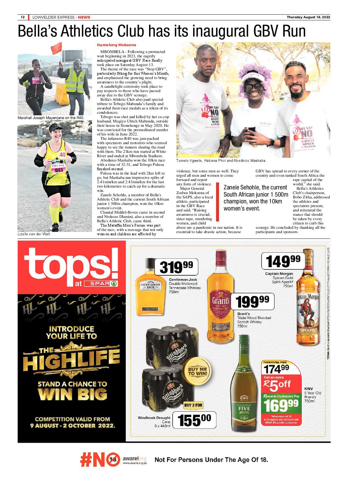 Lowvelder Express 18 August 2022 page 12
