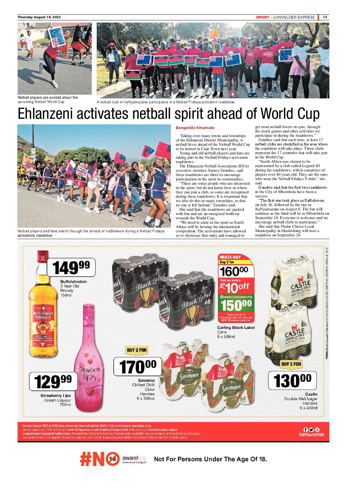 Lowvelder Express 18 August 2022 page 13