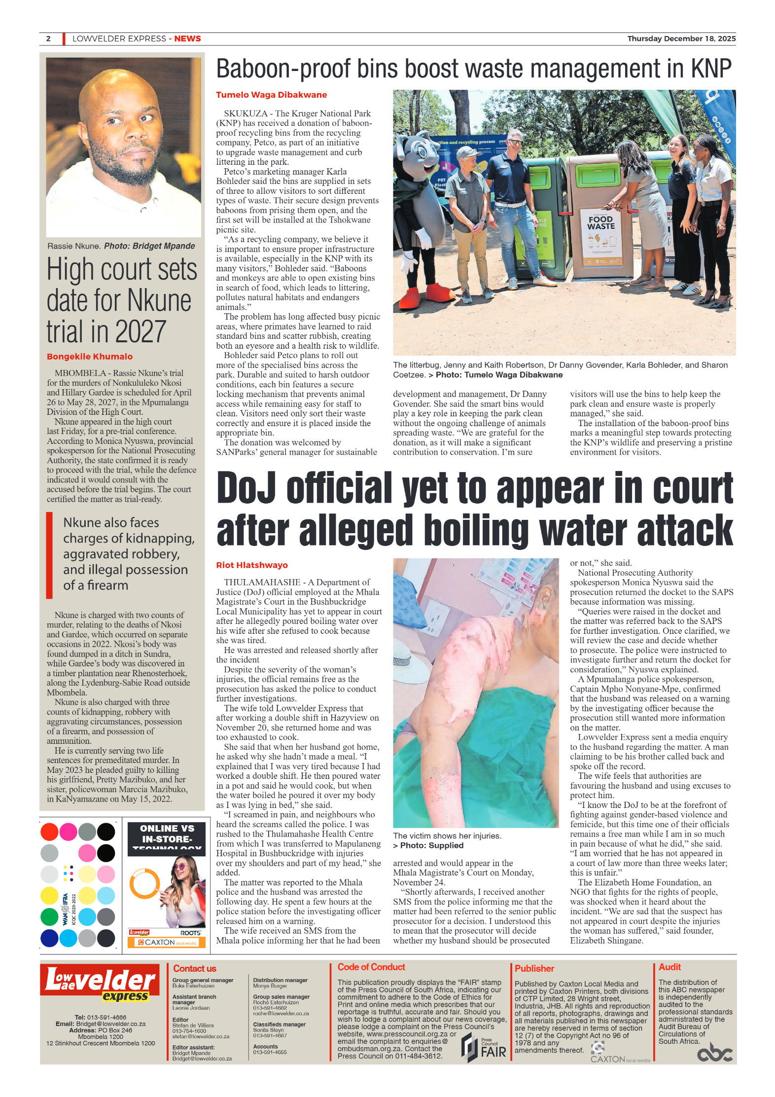 Lowvelder Express 18 December 2025 page 2