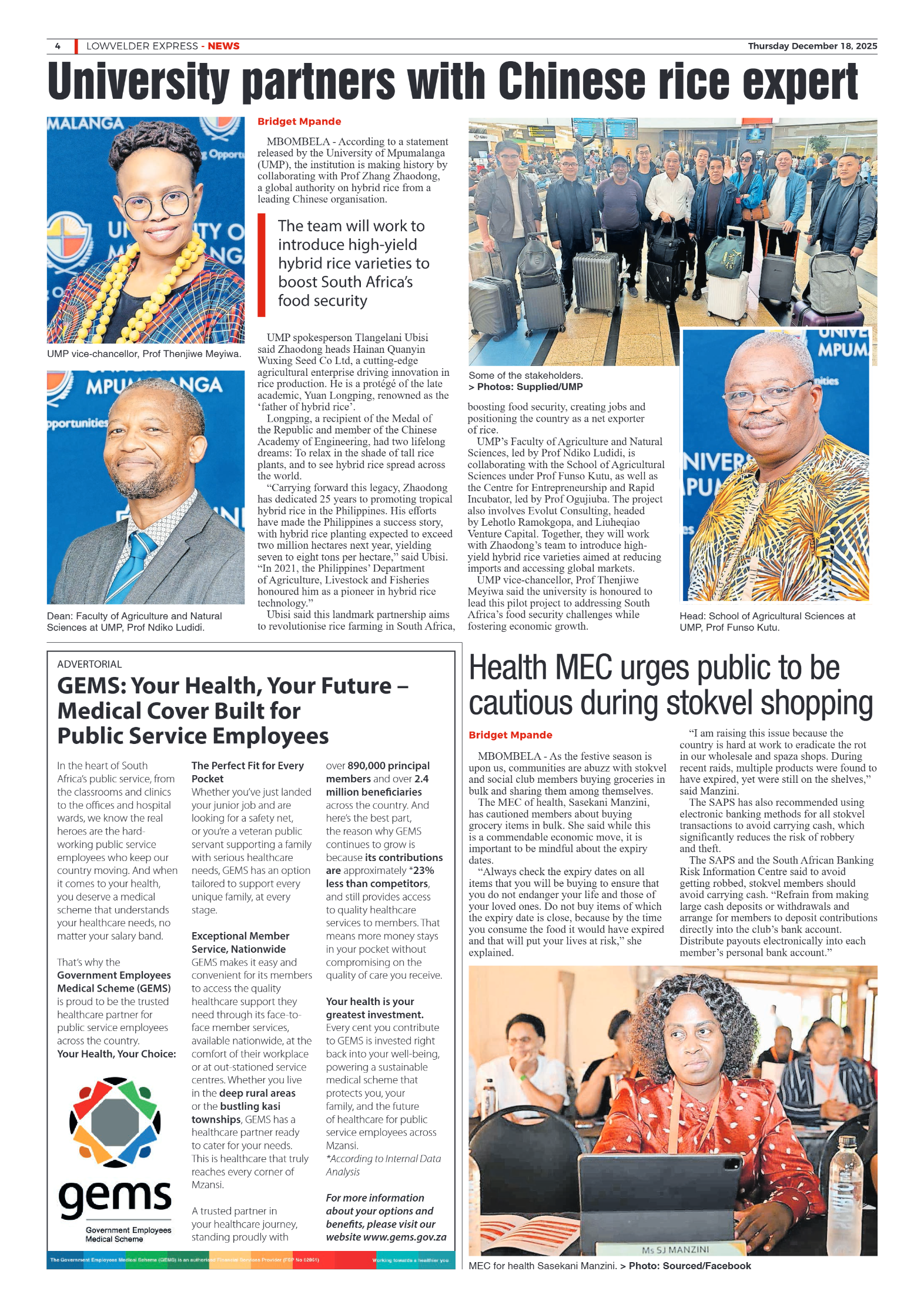 Lowvelder Express 18 December 2025 page 4