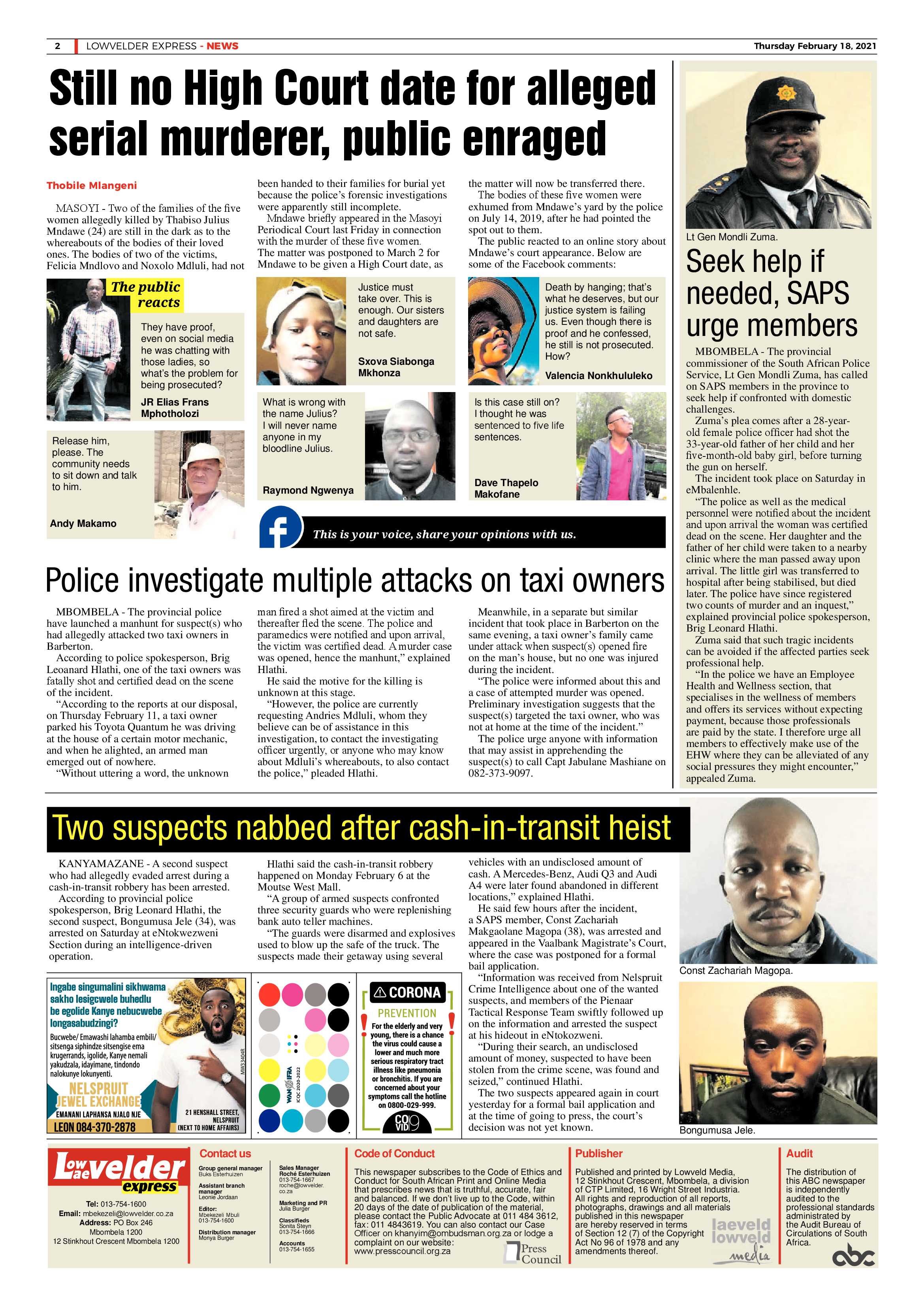 Lowvelder Express 18 February 2021 page 2