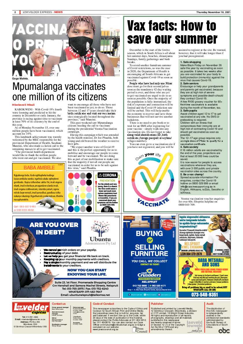 Lowvelder Express 18 November 2021 page 2