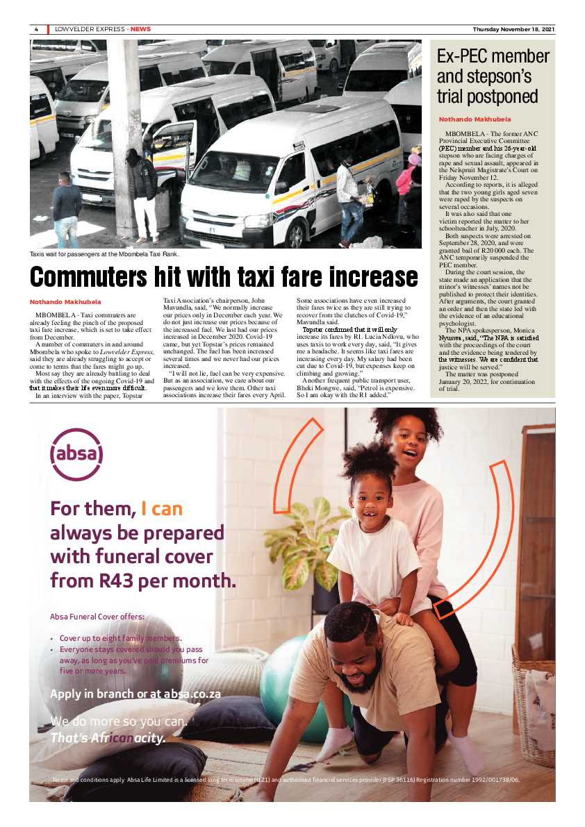 Lowvelder Express 18 November 2021 page 4