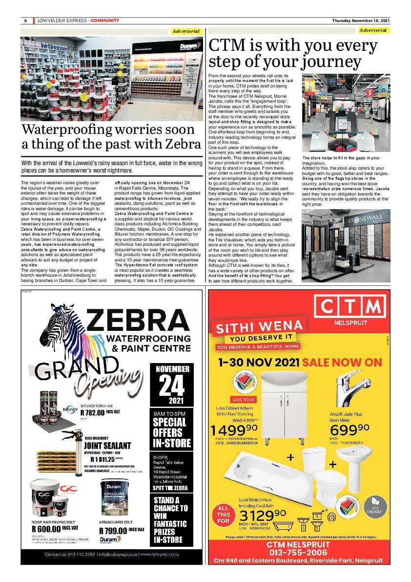 Lowvelder Express 18 November 2021 page 8