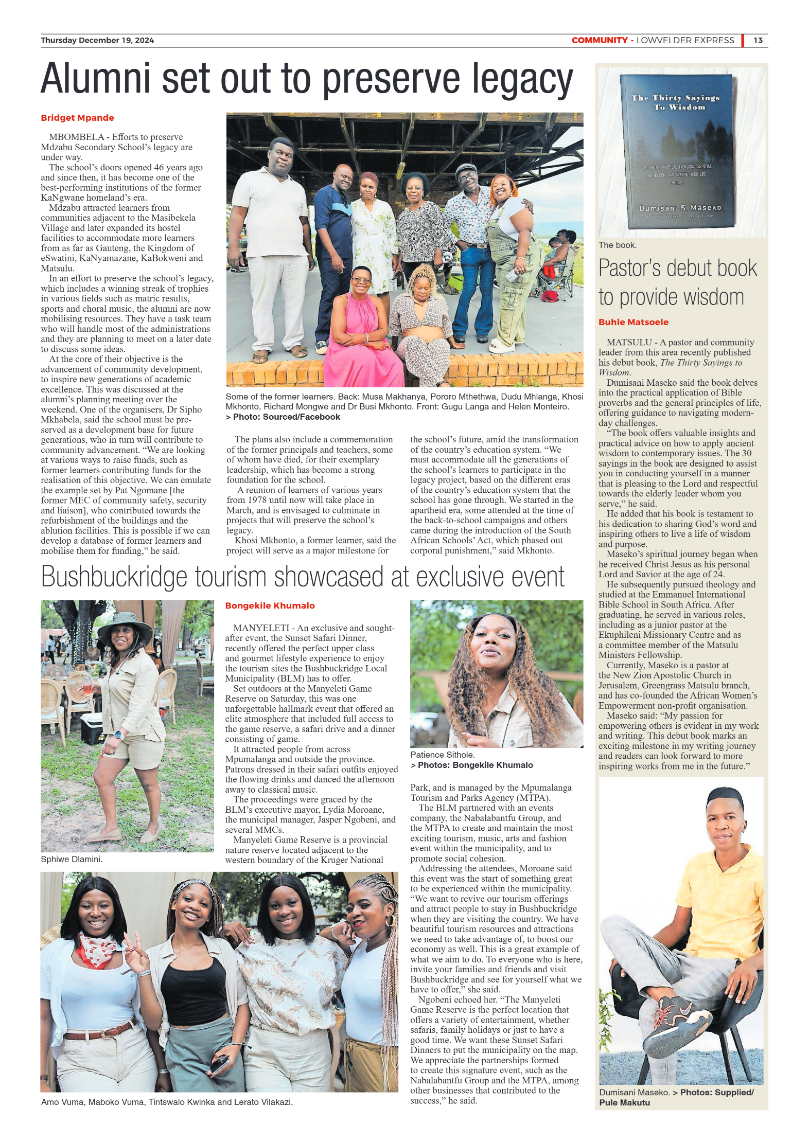 Lowvelder Express 19 December 2024 page 13