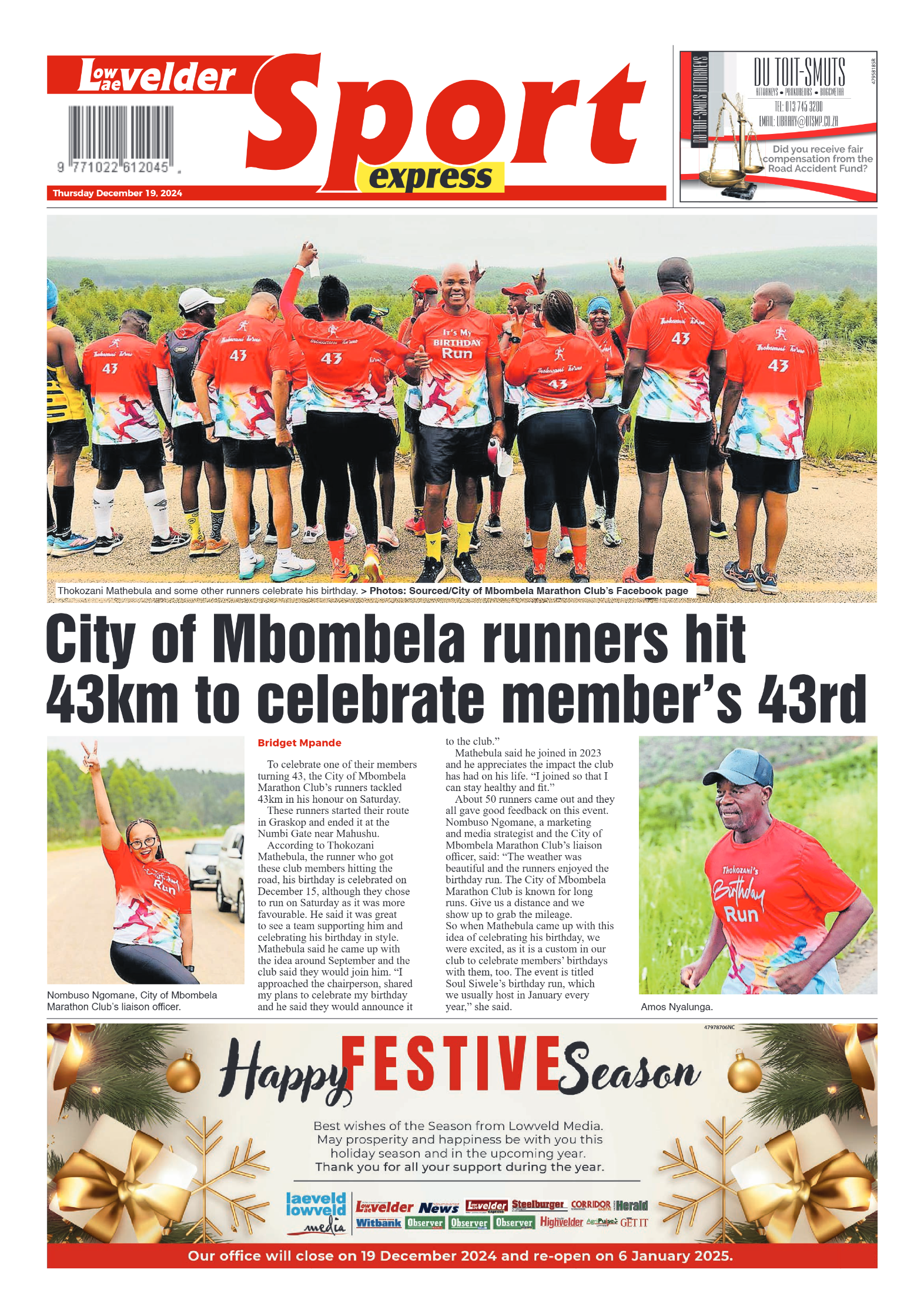 Lowvelder Express 19 December 2024 page 16