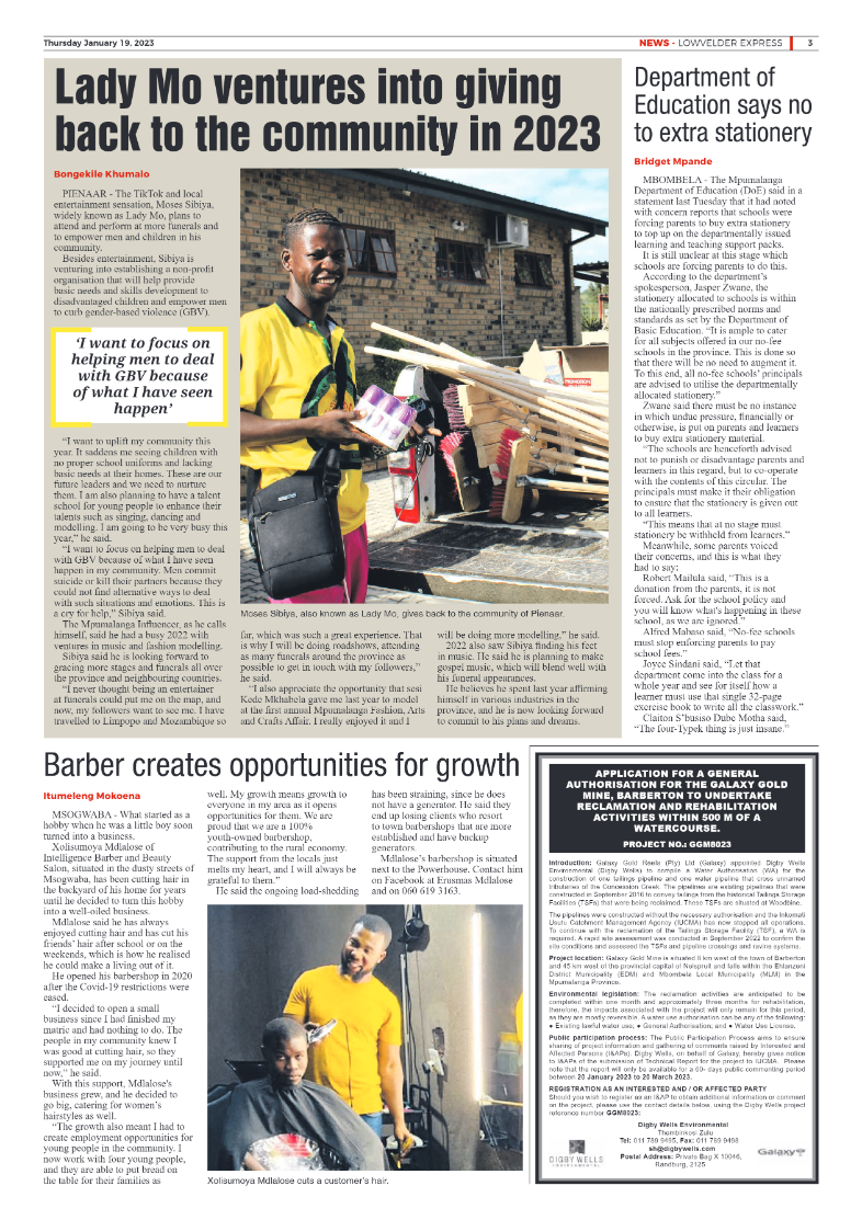 Lowvelder Express 19 January 2023 page 3