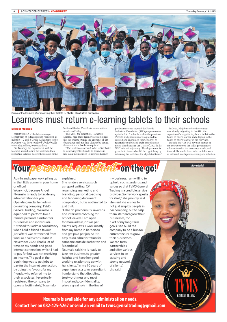 Lowvelder Express 19 January 2023 page 4