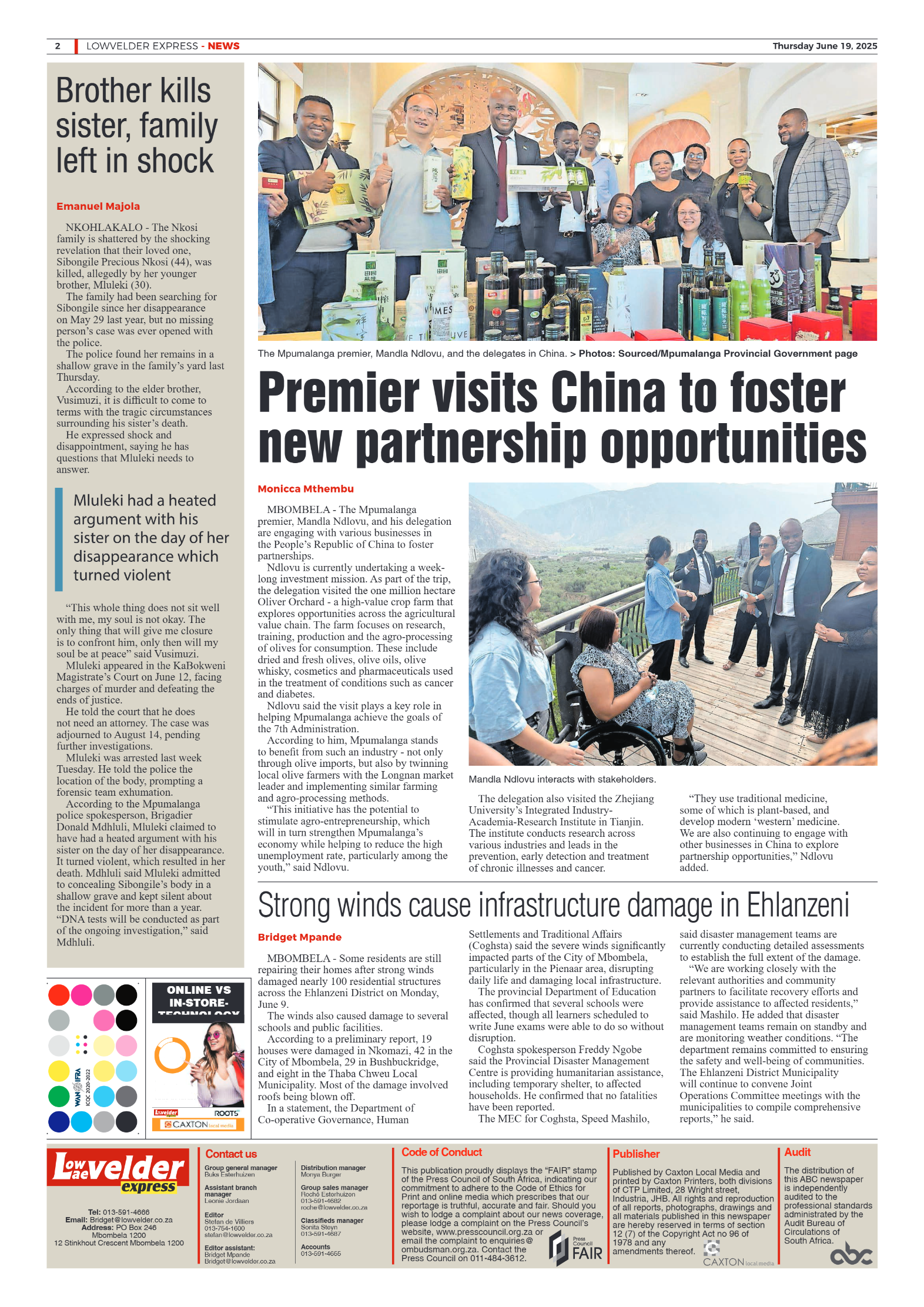 Lowvelder Express 19 June 2025 page 2