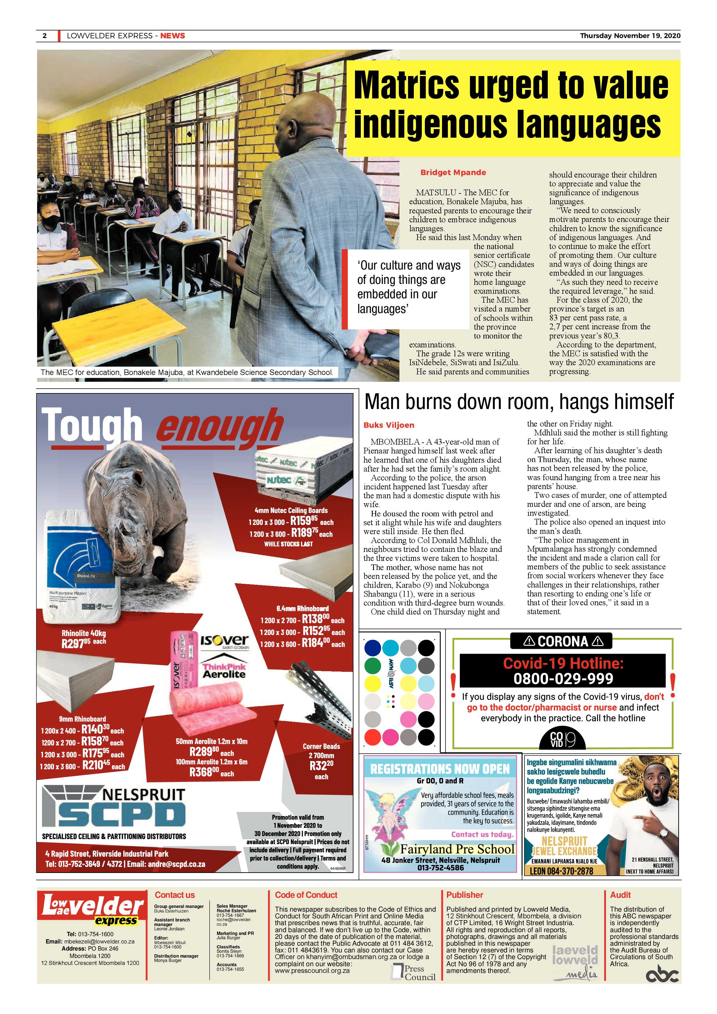 Lowvelder Express 19 November 2020 page 2