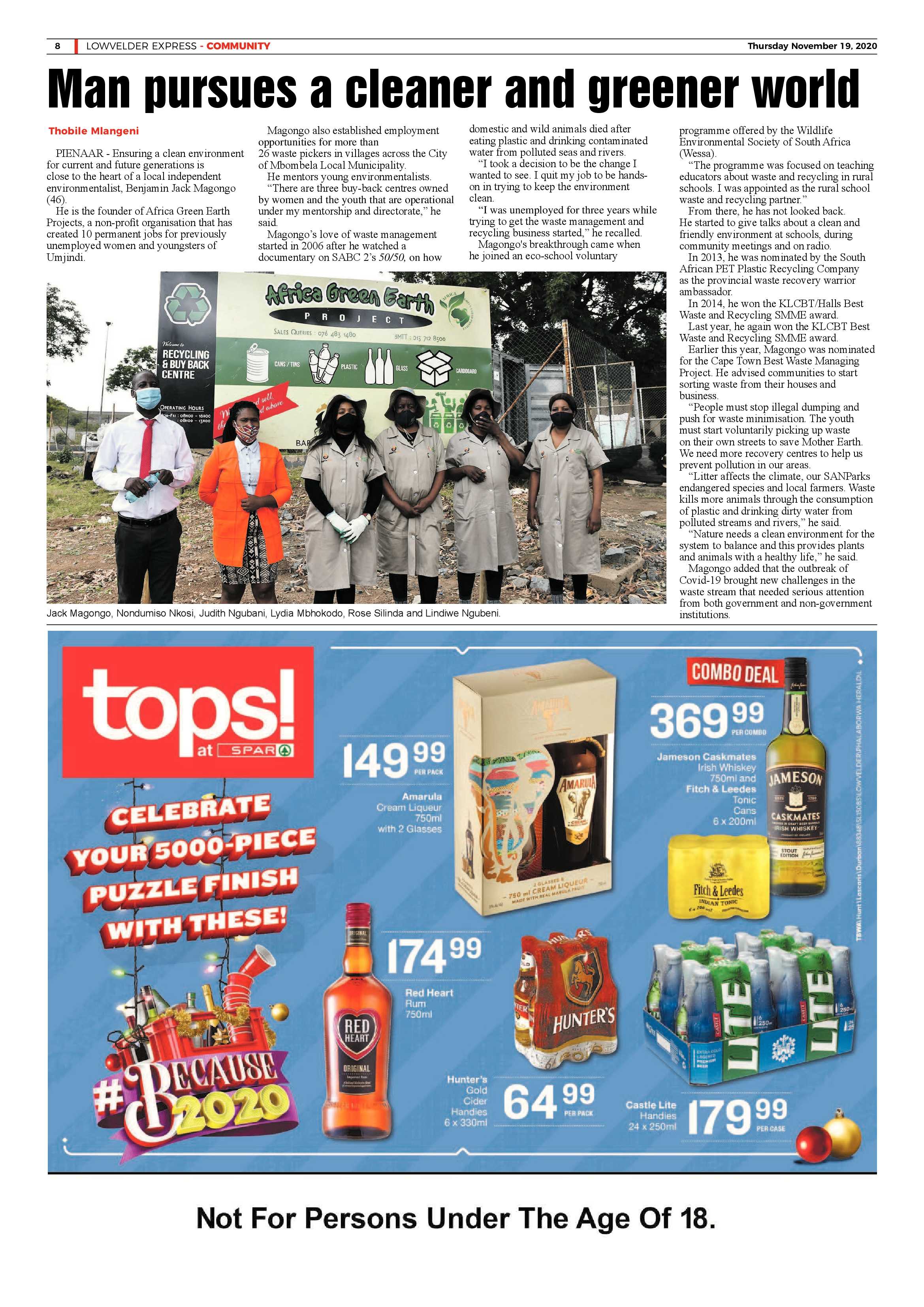 Lowvelder Express 19 November 2020 page 8