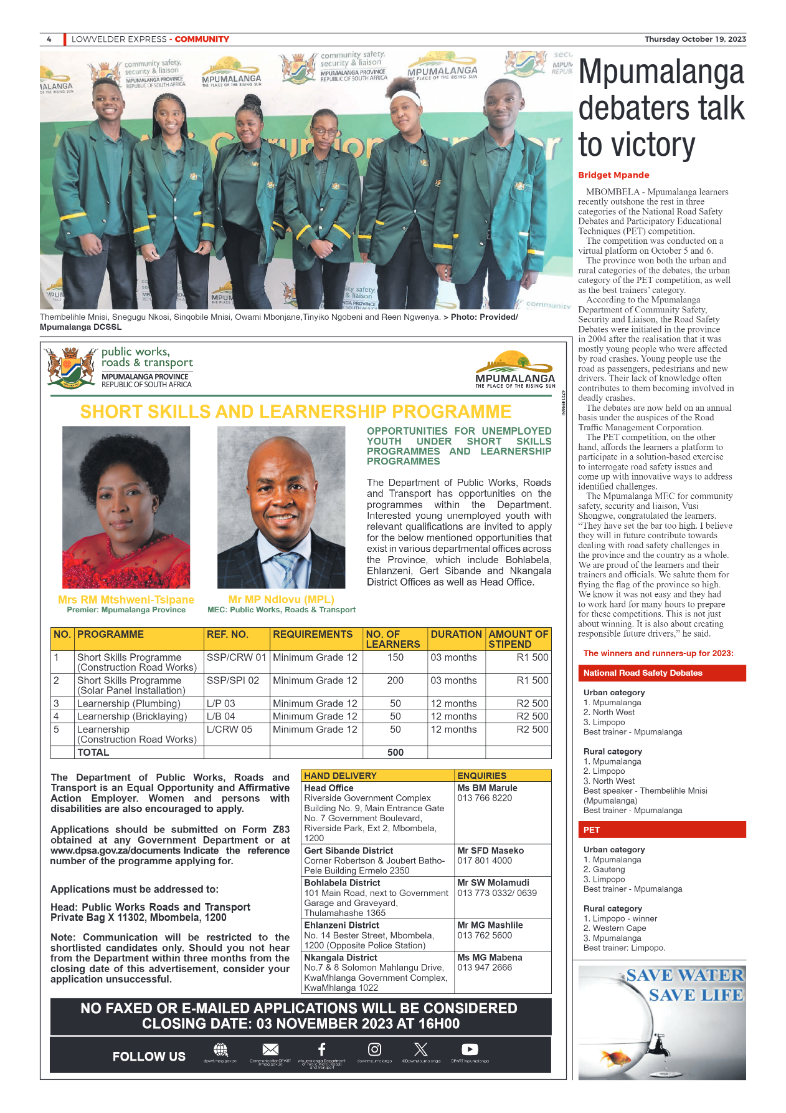 Lowvelder Express 19 October 2023 page 4