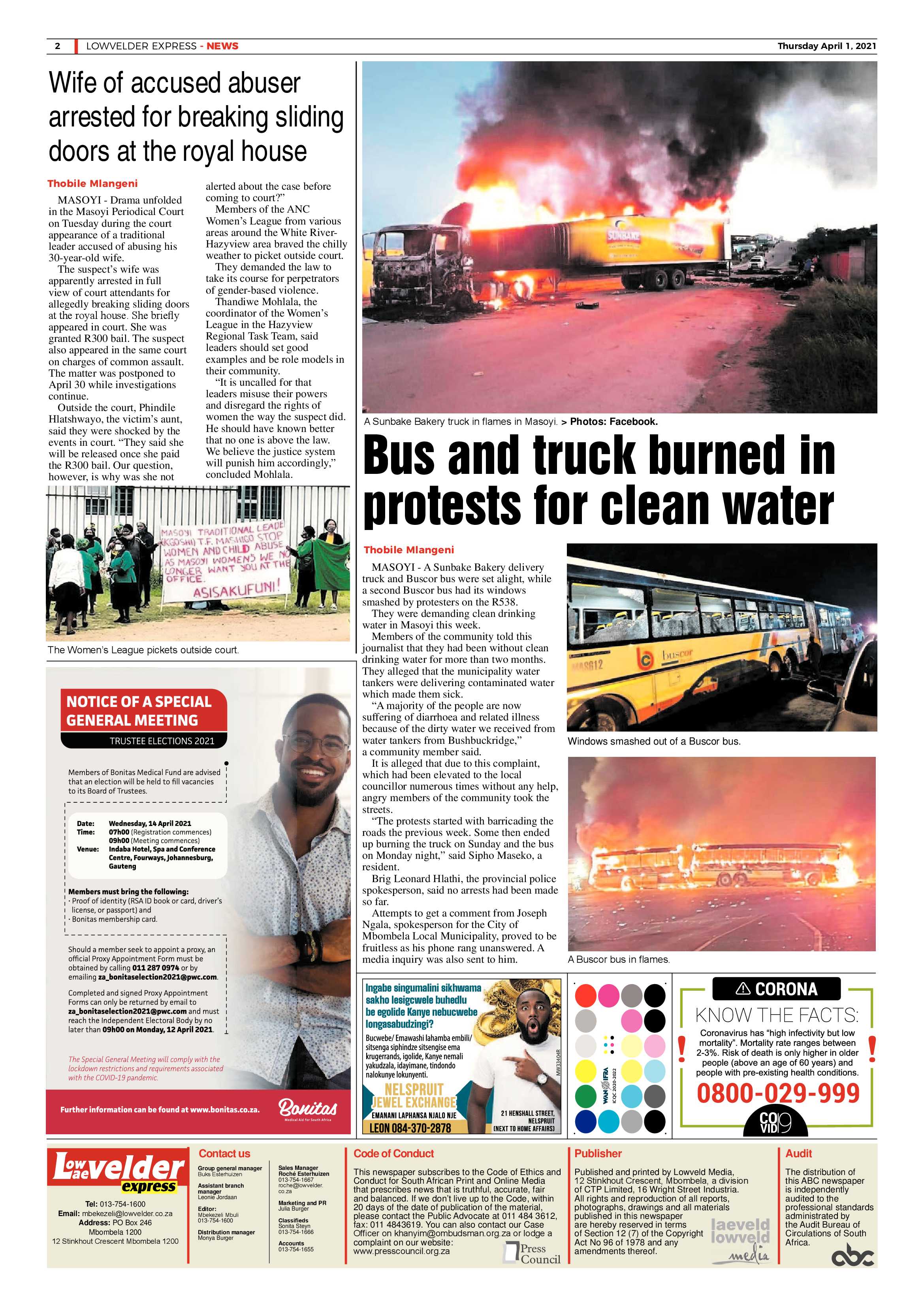 Lowvelder Express 1 April 2021 page 2