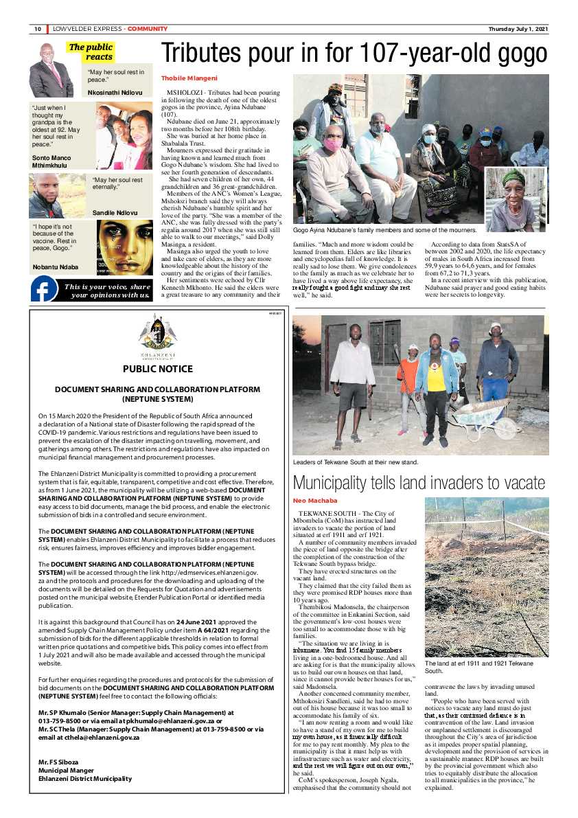 Lowvelder Express 1 July 2021 page 10