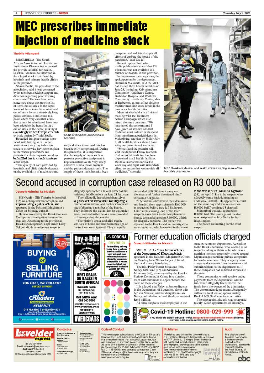 Lowvelder Express 1 July 2021 page 2