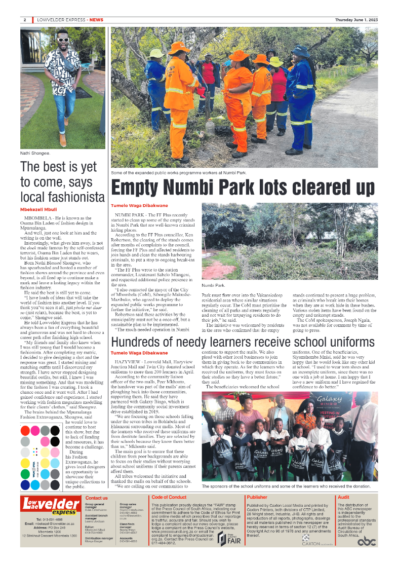 Lowvelder Express 1 June 2023 page 2