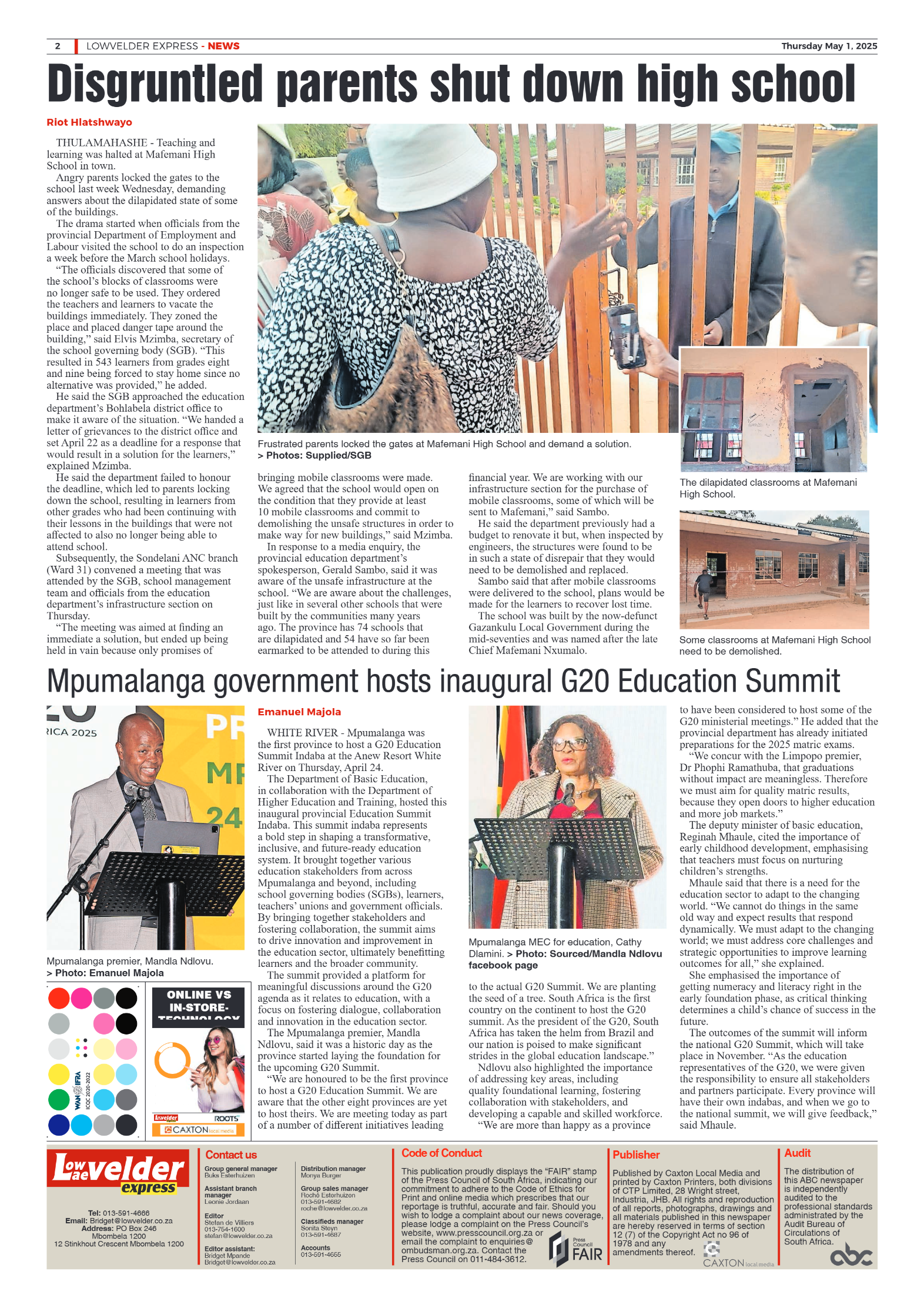 Lowvelder express 1 May 2025 page 2