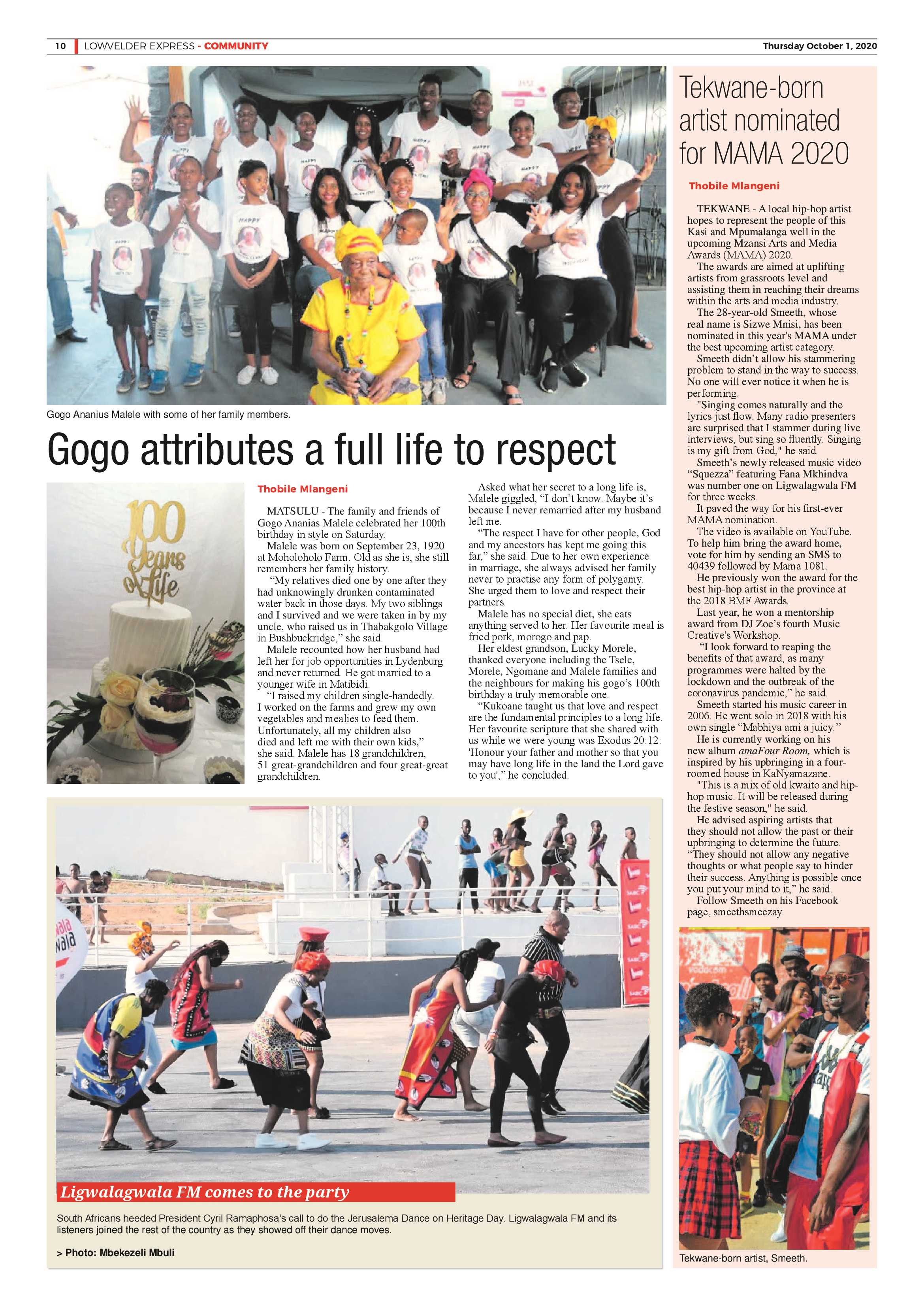 Lowvelder Express 1 October 2020 page 10