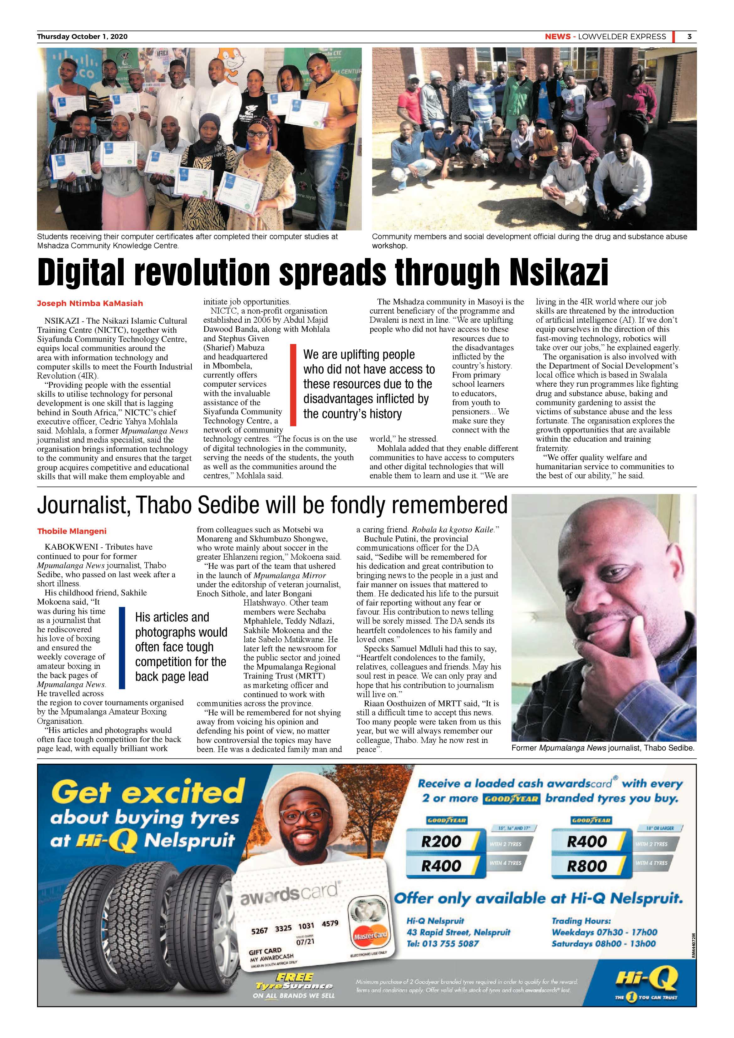 Lowvelder Express 1 October 2020 page 3
