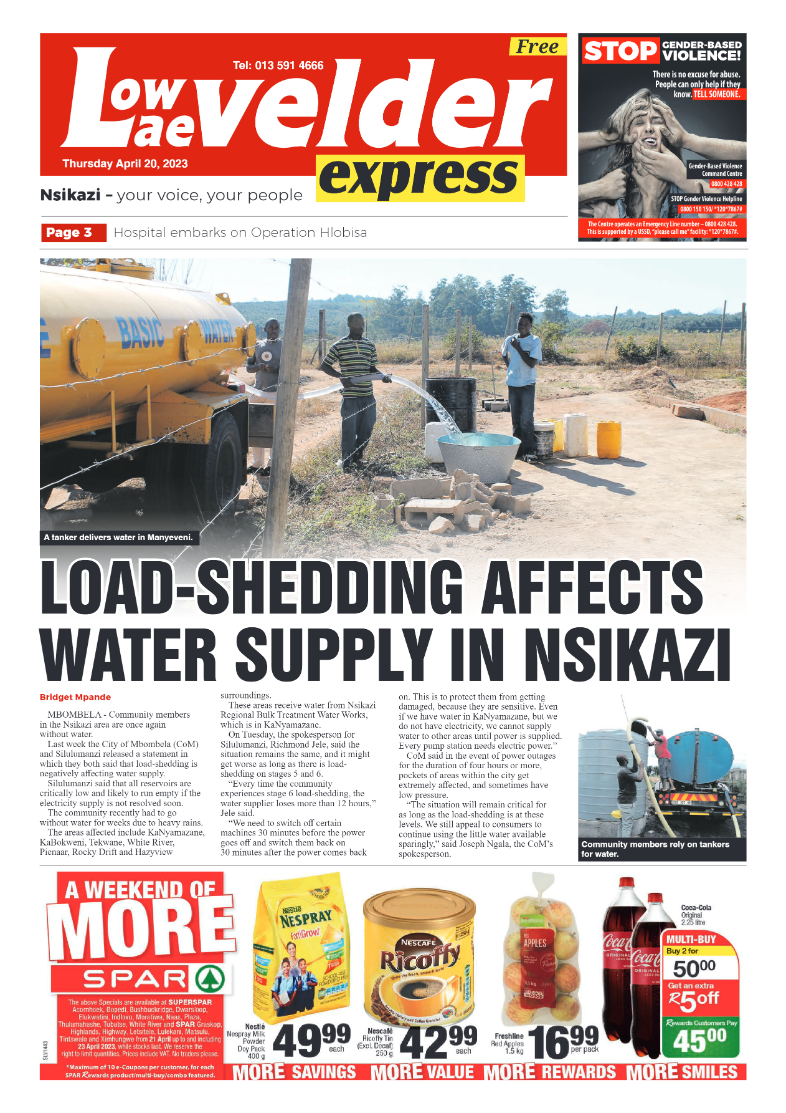 Lowvelder Express 20 April 2023 page 1