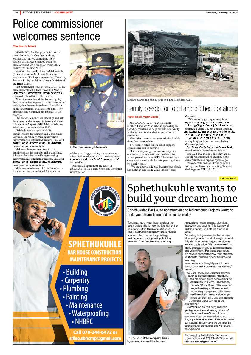 Lowvelder Express 20 January 2022 page 10