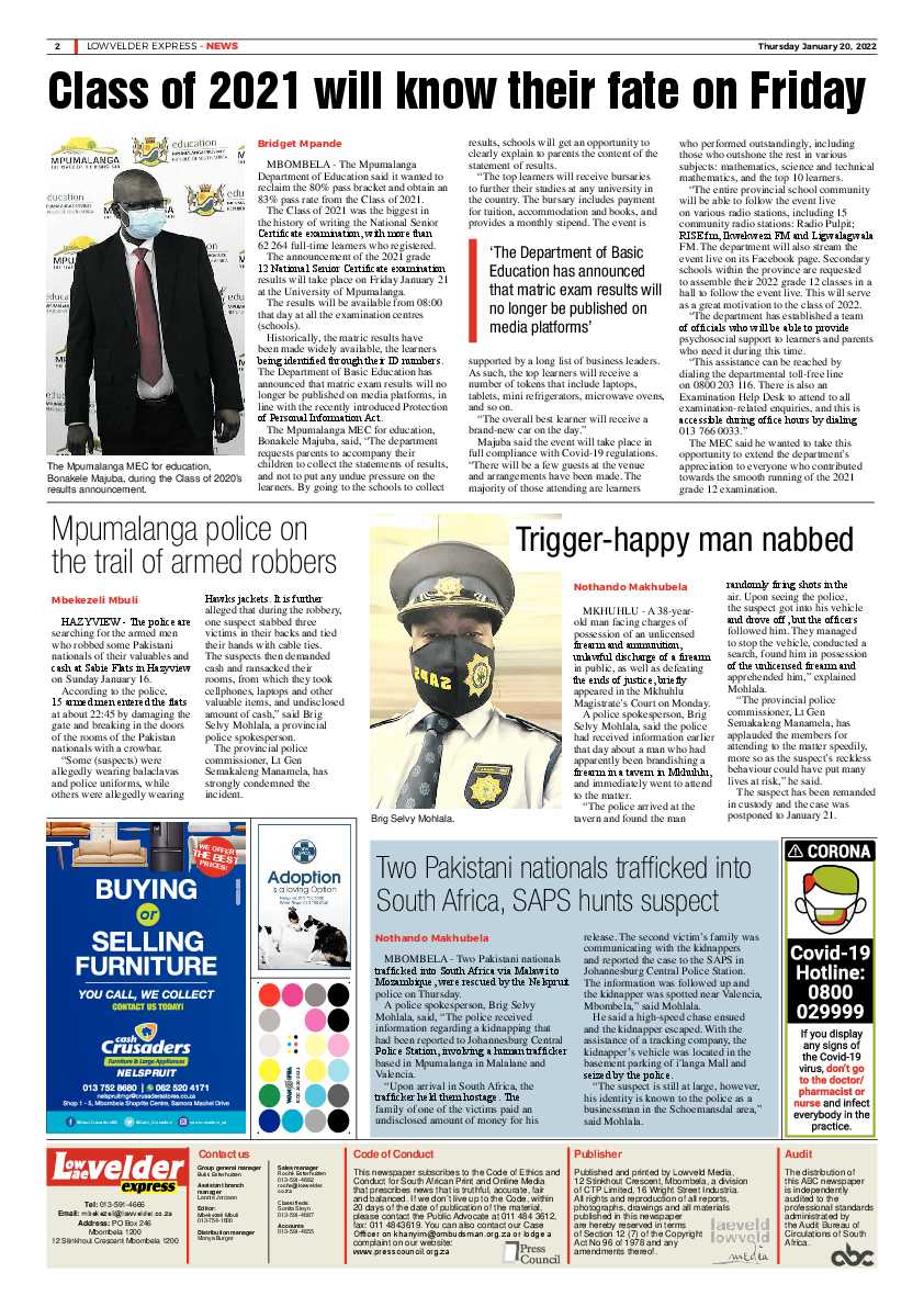 Lowvelder Express 20 January 2022 page 2