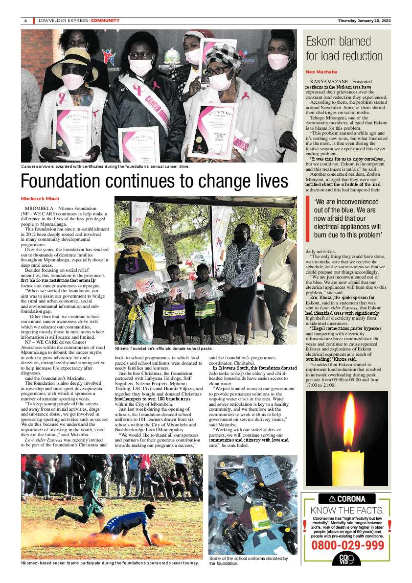 Lowvelder Express 20 January 2022 page 4