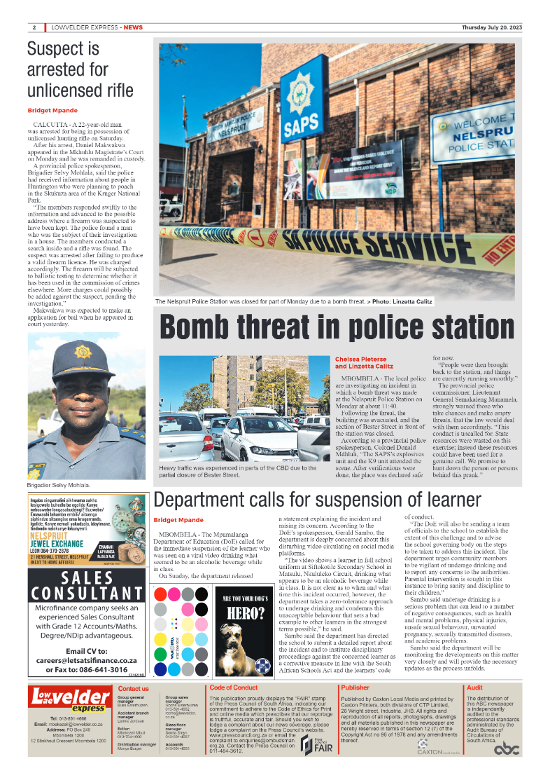 Lowvelder Express 20 July 2023 page 2