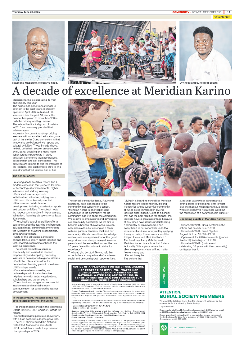 Lowvelder Express 20 June 2024 page 13