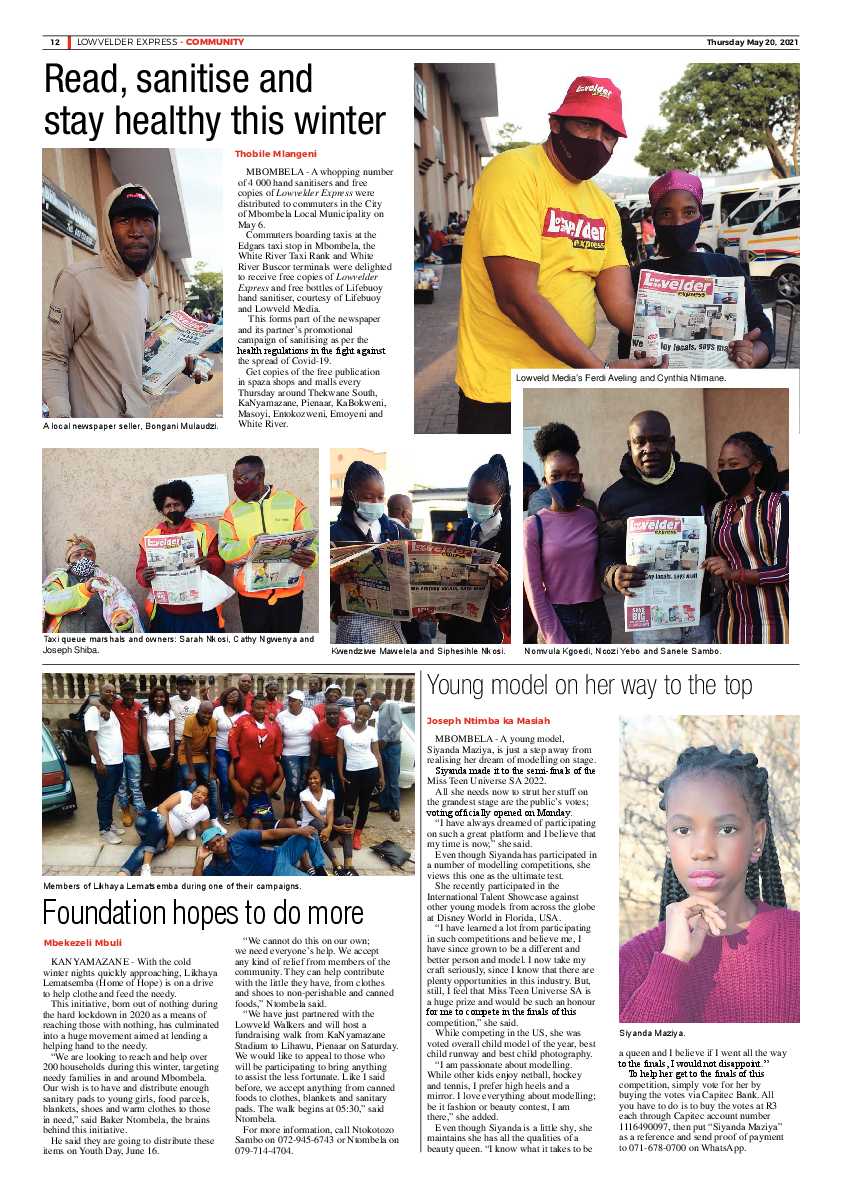 Lowvelder Express 20 May 2021 page 12