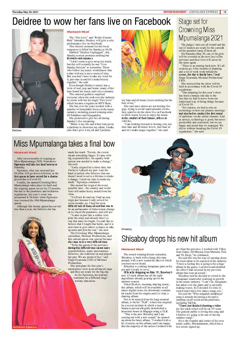 Lowvelder Express 20 May 2021 page 13