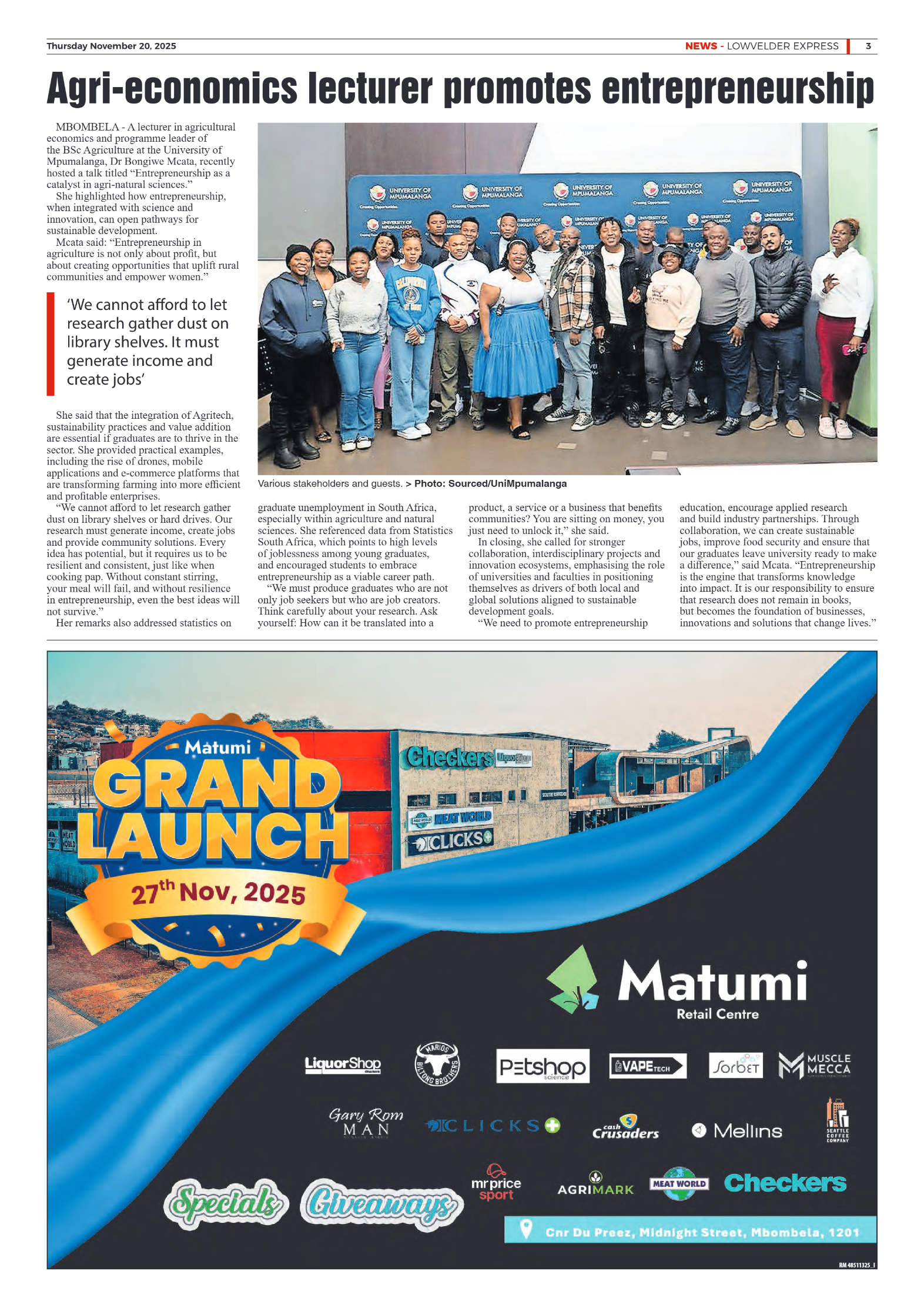 Lowvelder Express 20 November 2025 page 3