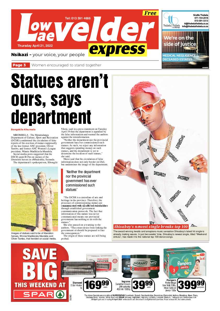 Lowvelder Express 21 April 2022 page 1