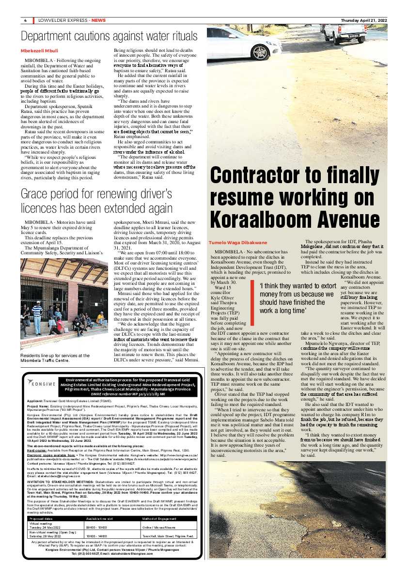 Lowvelder Express 21 April 2022 page 4