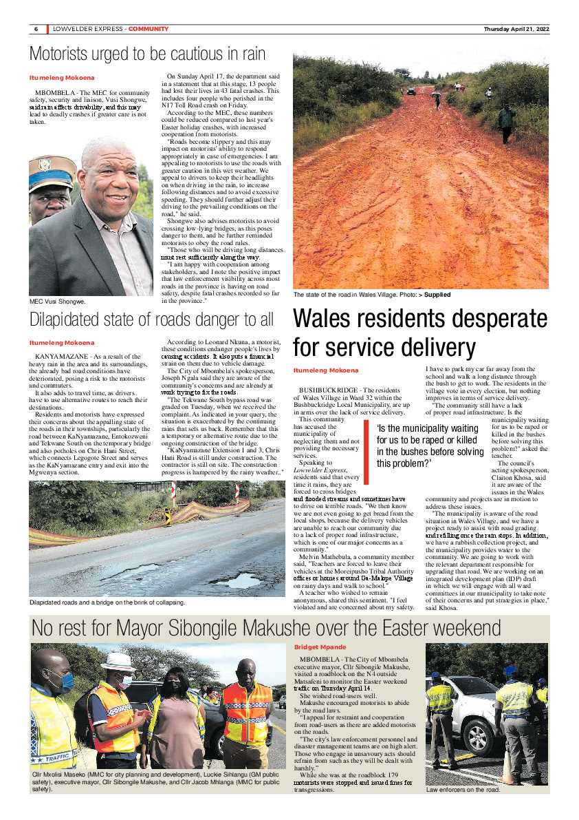Lowvelder Express 21 April 2022 page 6