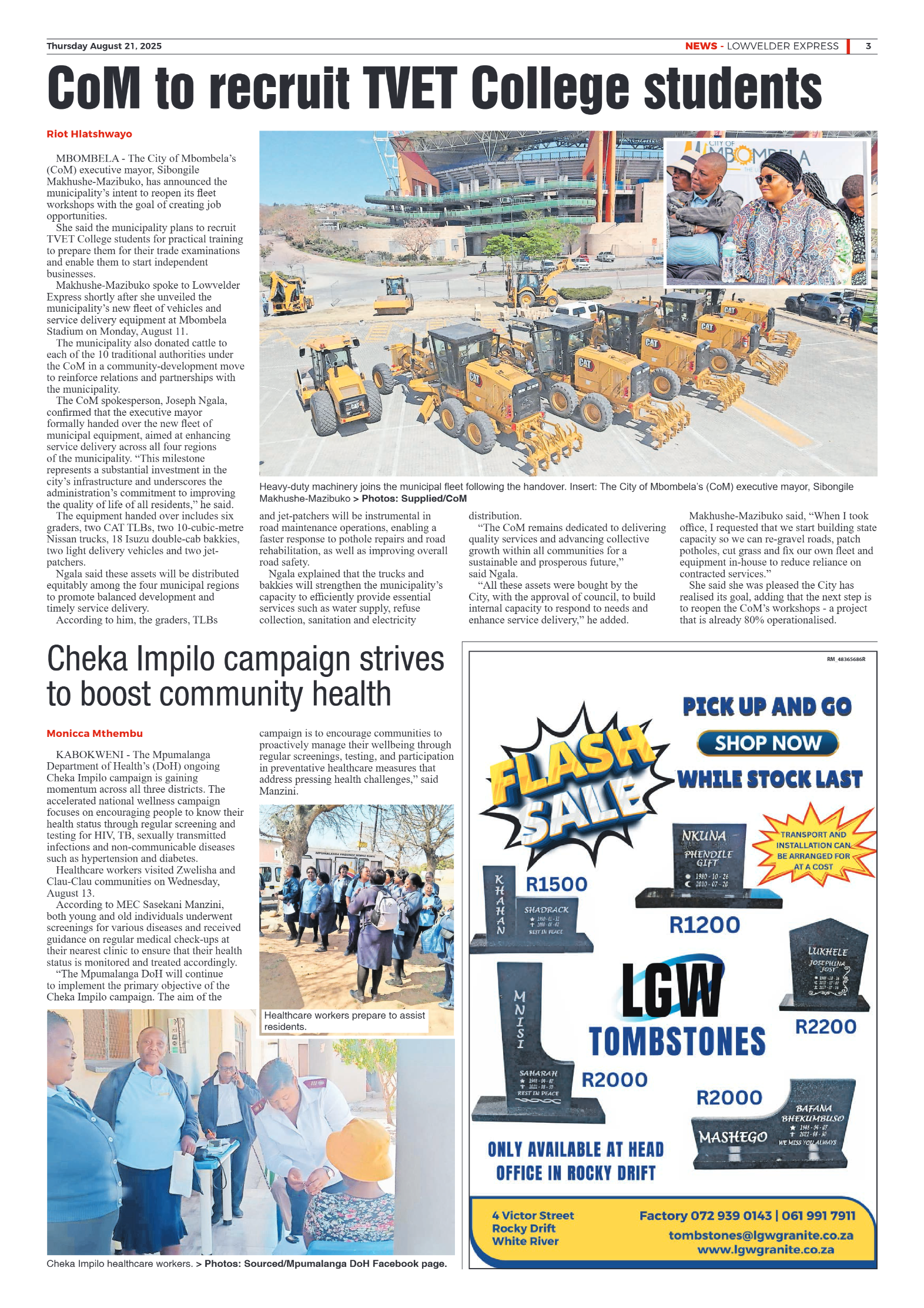 Lowvelder Express 21 August 2025 page 3
