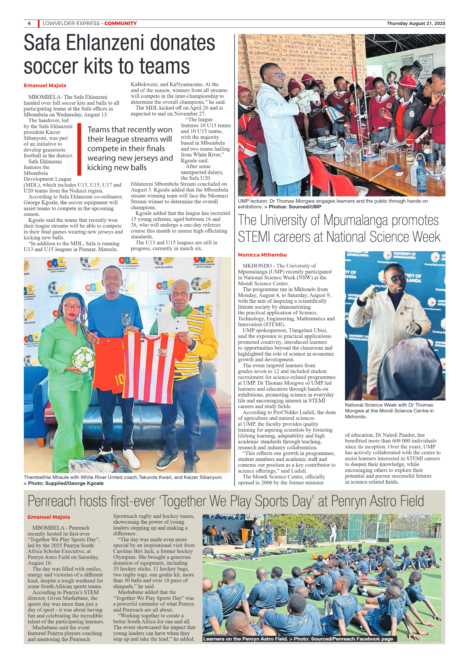 Lowvelder Express 21 August 2025 page 6