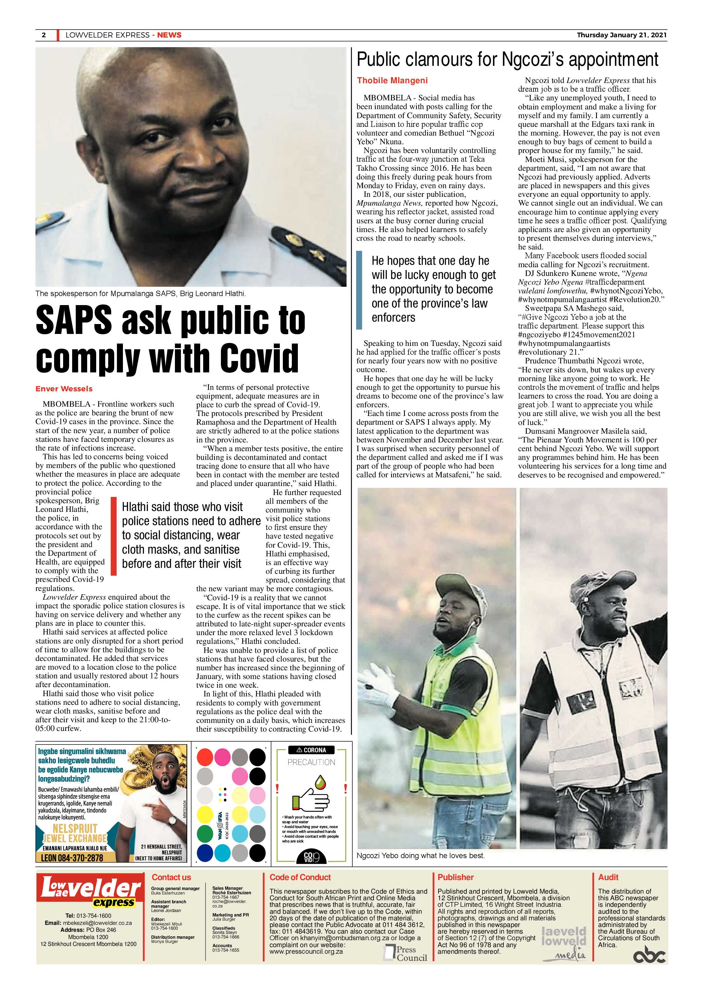 Lowvelder Express 21 January 2021 page 2