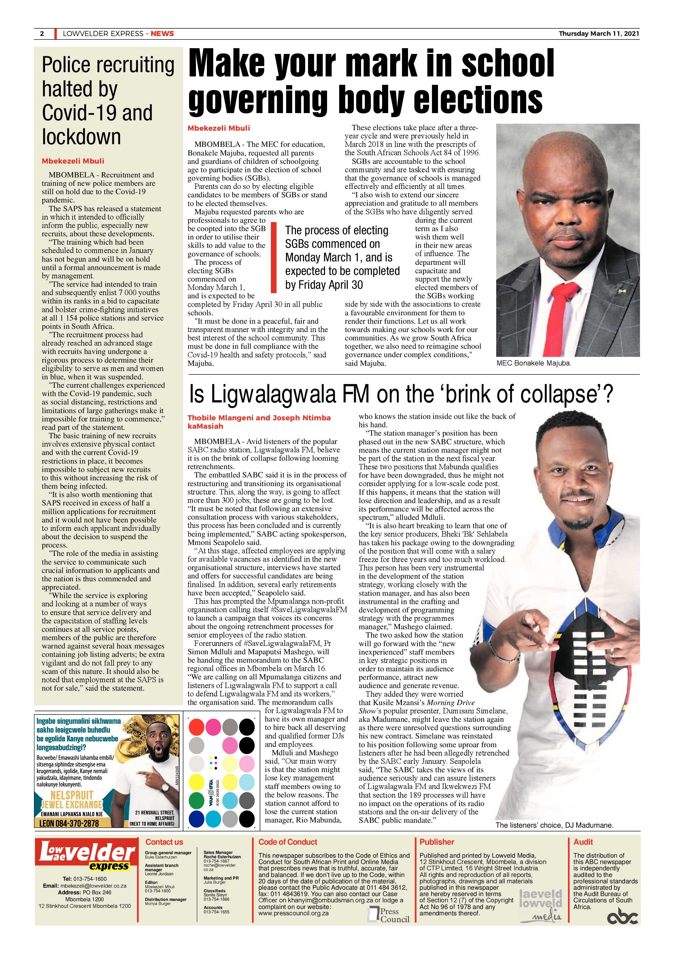 Lowvelder Express 21 March 2021 page 2
