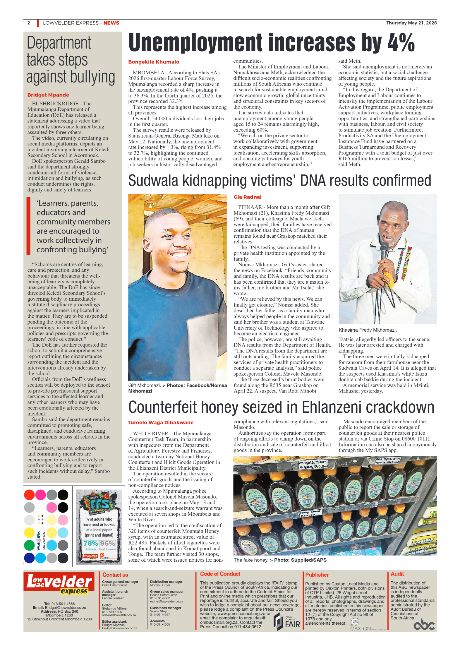 Lowvelder Express 21 May 2026 page 2