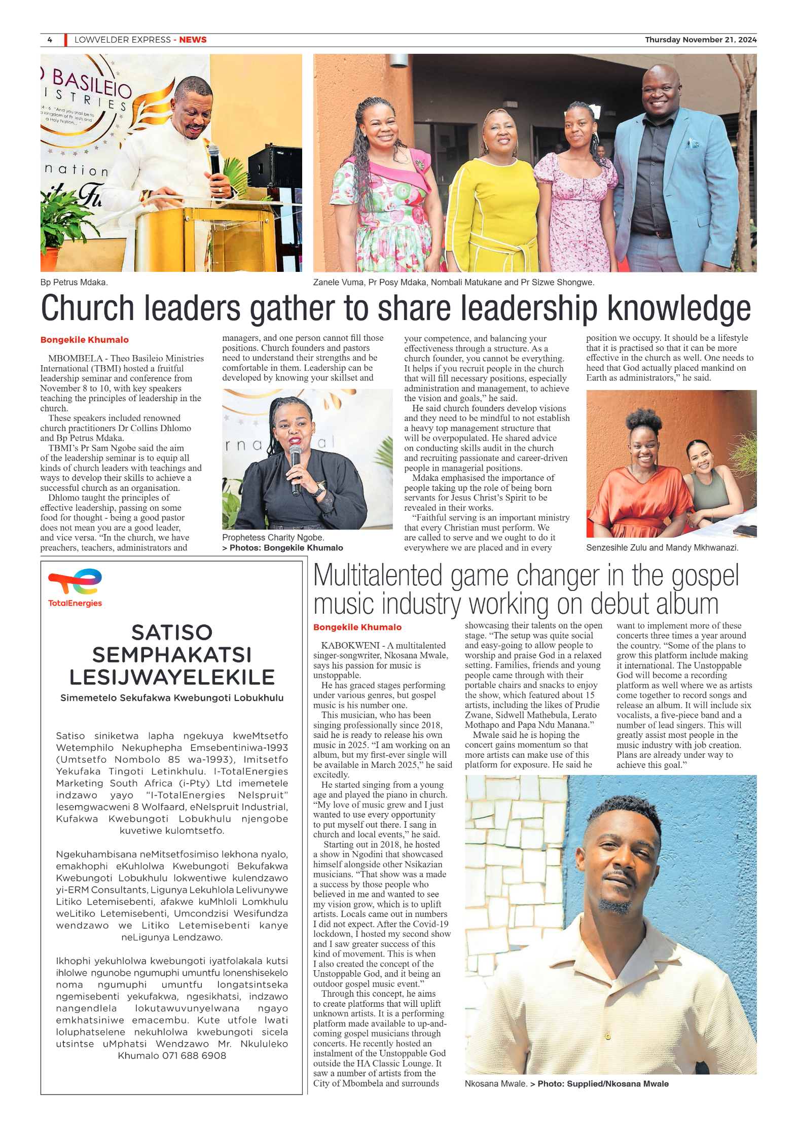 Lowvelder Express 21 November 2024 page 4