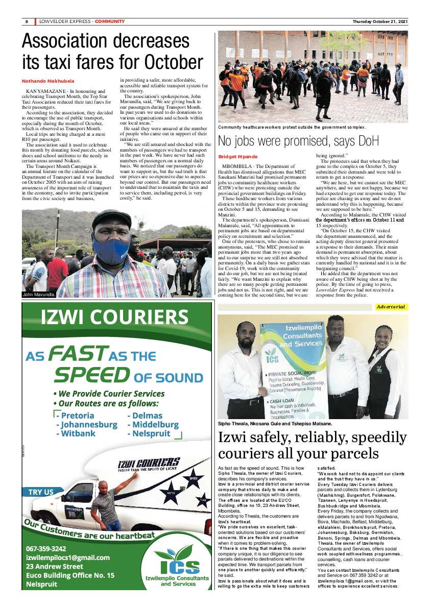 Lowvelder Express 21 October 2021 page 8